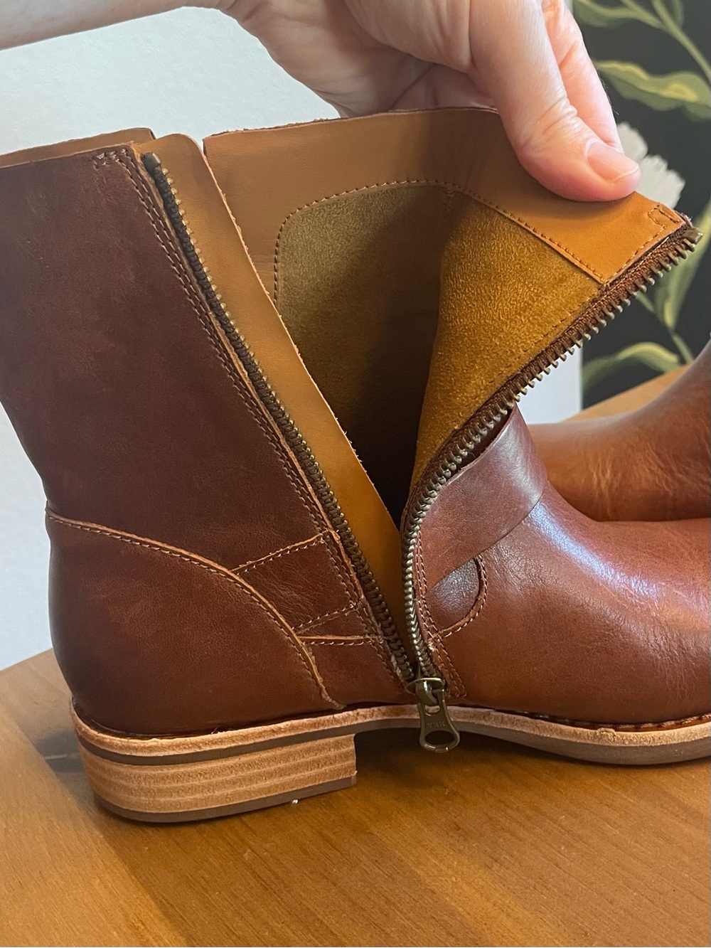 NIB Kork-Ease Women's Brown/Tan Leather Boots with buckles - Picture 5 of 14